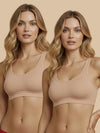 HSB#005 Padded Sports Bra - Skin and Skin Combos - 2 Pcs Pack