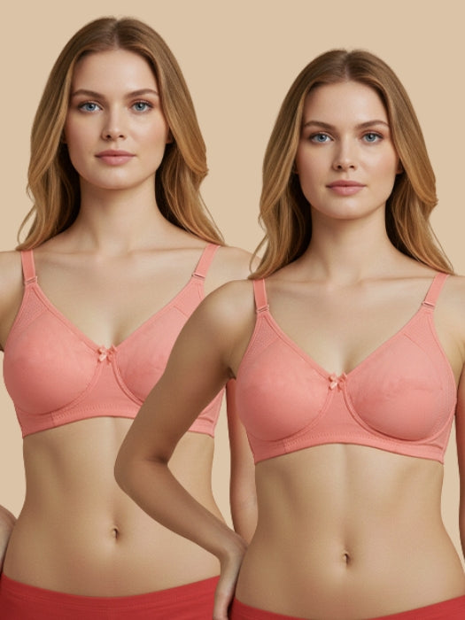 HSB#023 Side Support Bra - Pink and Pink Combos - 2 Pcs Pack