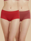 #644 Boyleg - Shorty - Red and Coral Combos - 2 Pcs Pack