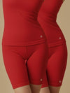 #653 Cycling Shorts - Red and Red - 2 Pcs Pack