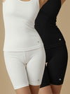 #653 Cycling Shorts - Black and White Combos - 2 Pcs Pack