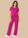 #725 Premium Top & Pyjama Set - Fushia - 1 Piece Set