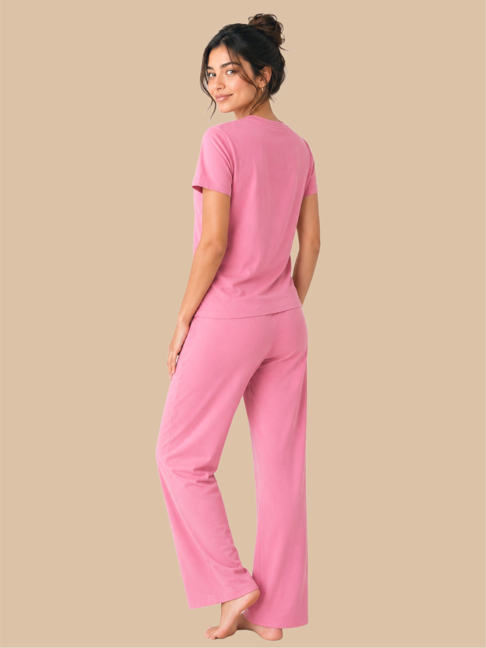 #725 Premium Pyjama Set - Light Pink - 1 Piece Set