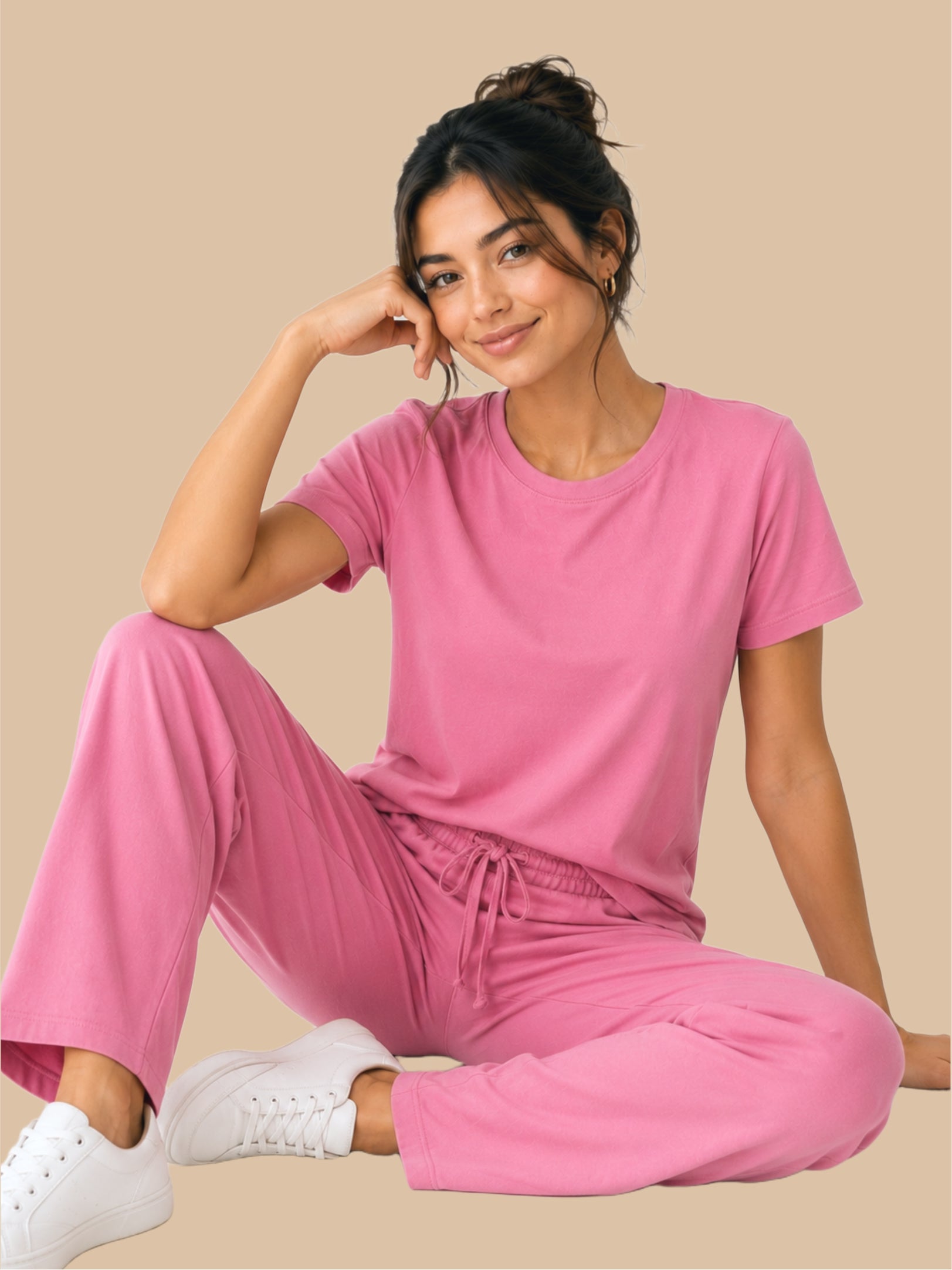 #725 Premium Pyjama Set - Light Pink - 1 Piece Set