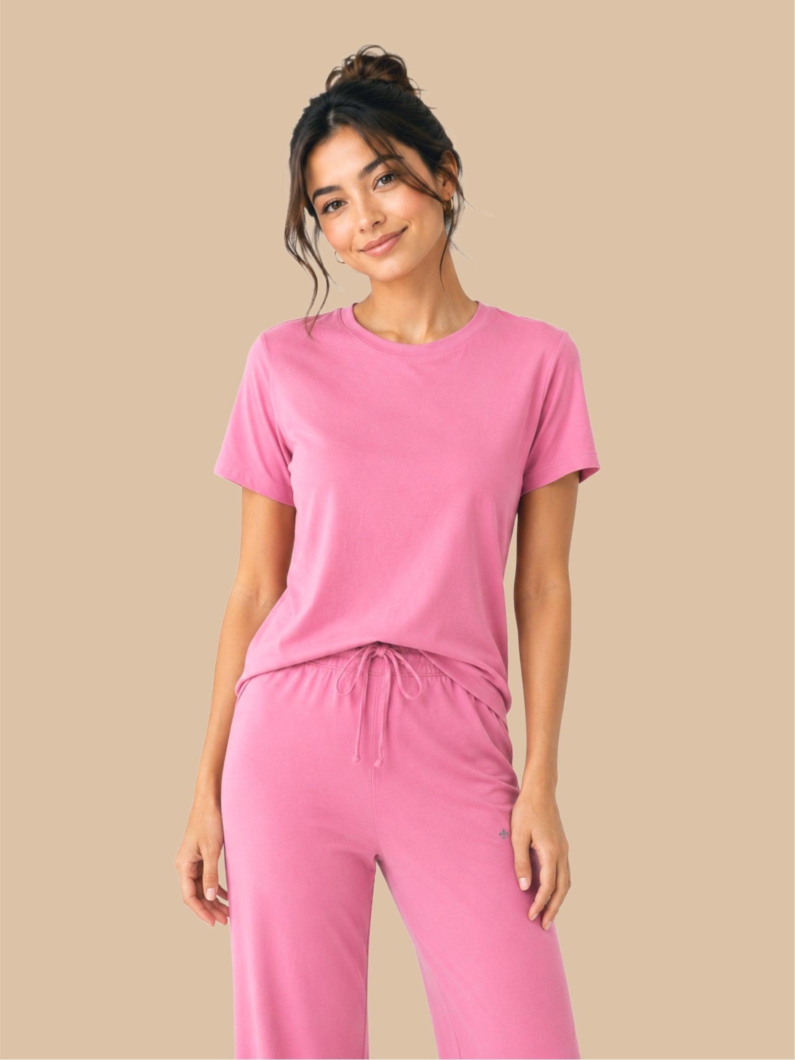 #725 Premium Pyjama Set - Light Pink - 1 Piece Set