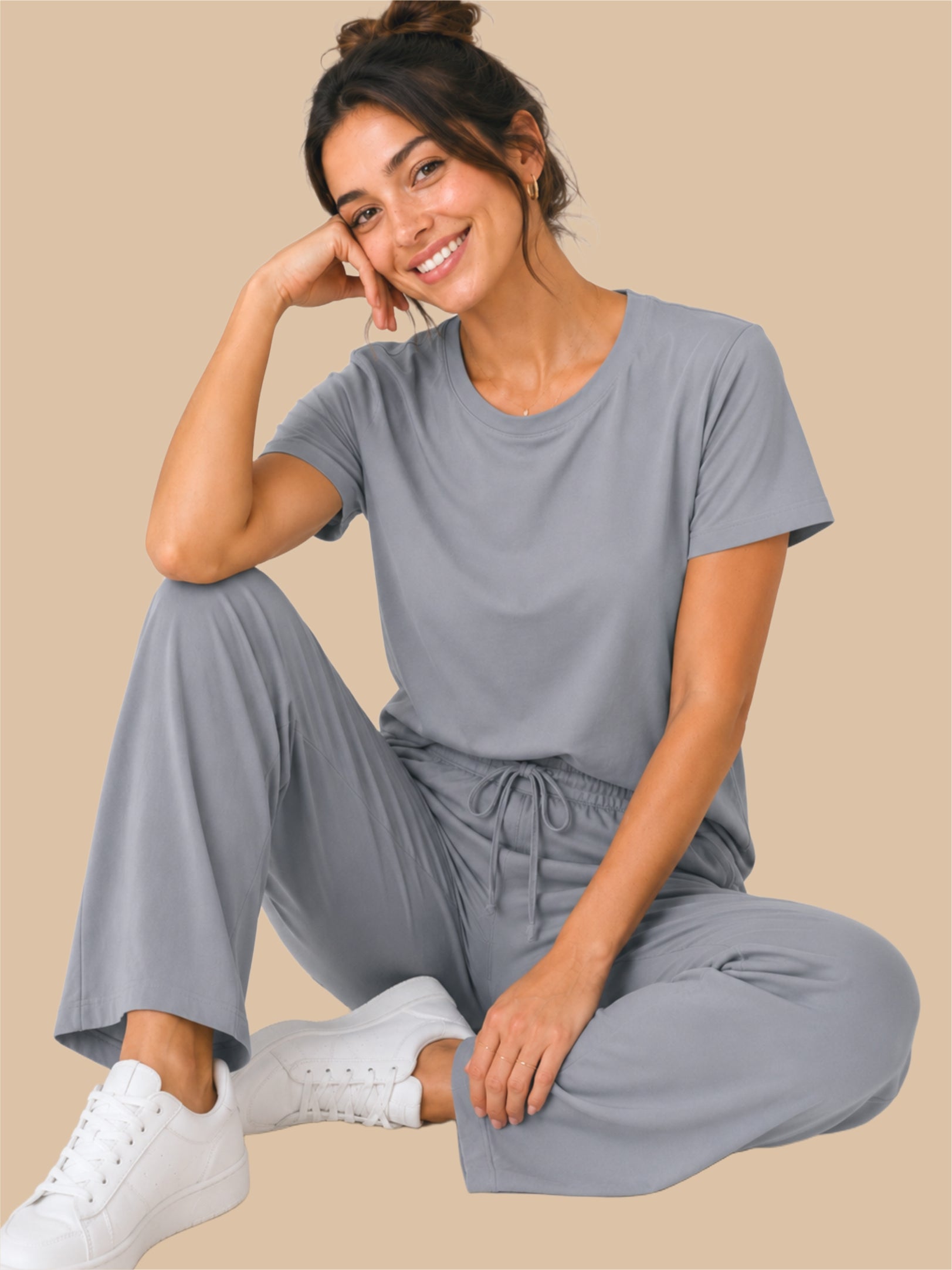 #725 Premium Pyjama Set - Smoke Grey  - 1 Piece Set