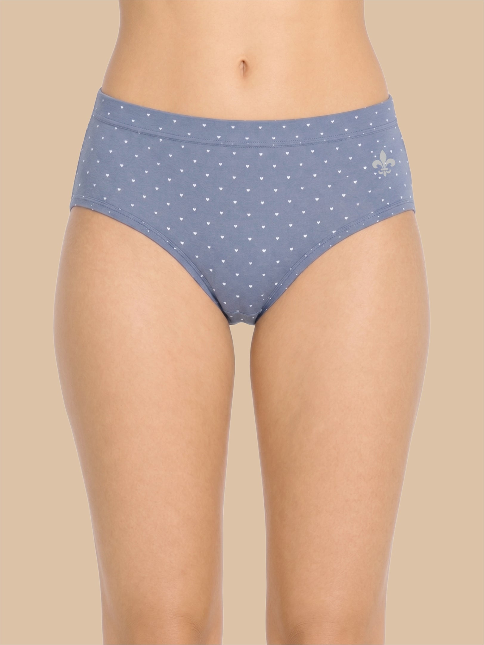 #806 Panties IE High Waist - Pink and Denim Blue - 2 Pcs Pack