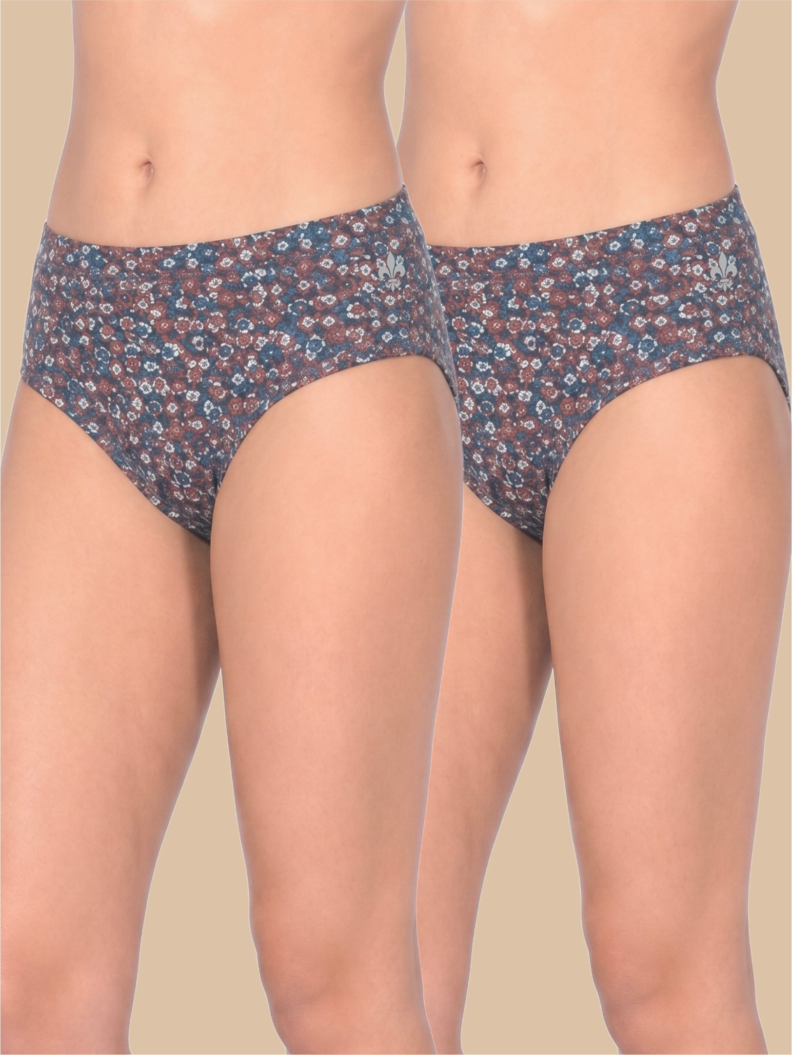 #806 Panties IE High Waist - Navy and Navy Combo - 2 Pcs Pack
