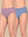 #806 Panties IE High Waist - Pink and Denim Blue - 2 Pcs Pack