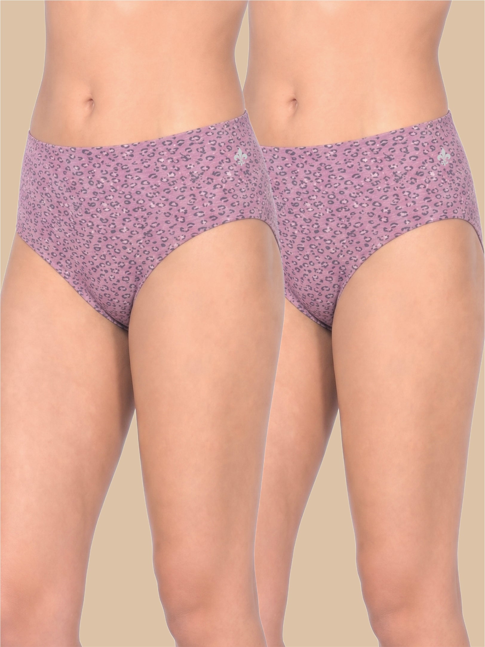 #806 Panties IE High Waist -Pink and Pink Combo - 2 Pcs Pack