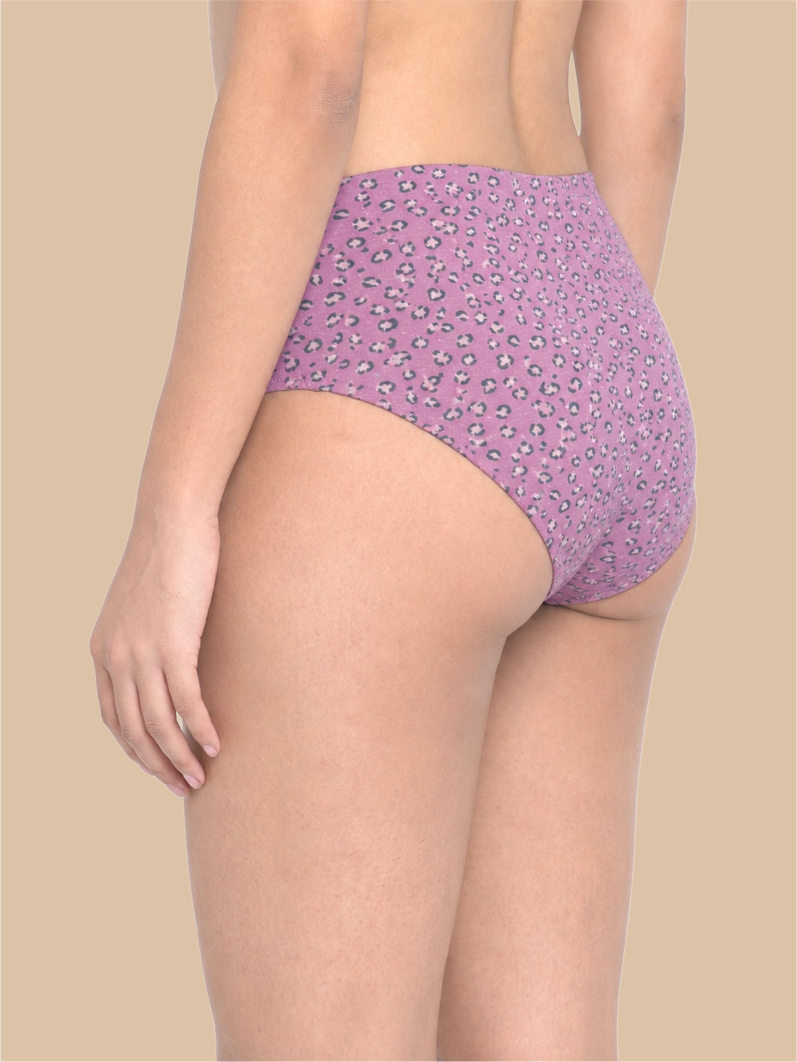 #806 Panties IE High Waist - Pink and Denim Blue - 2 Pcs Pack