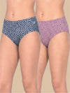 #806 Panties IE High Waist - Royal Blue and Pink - 2 Pcs Pack