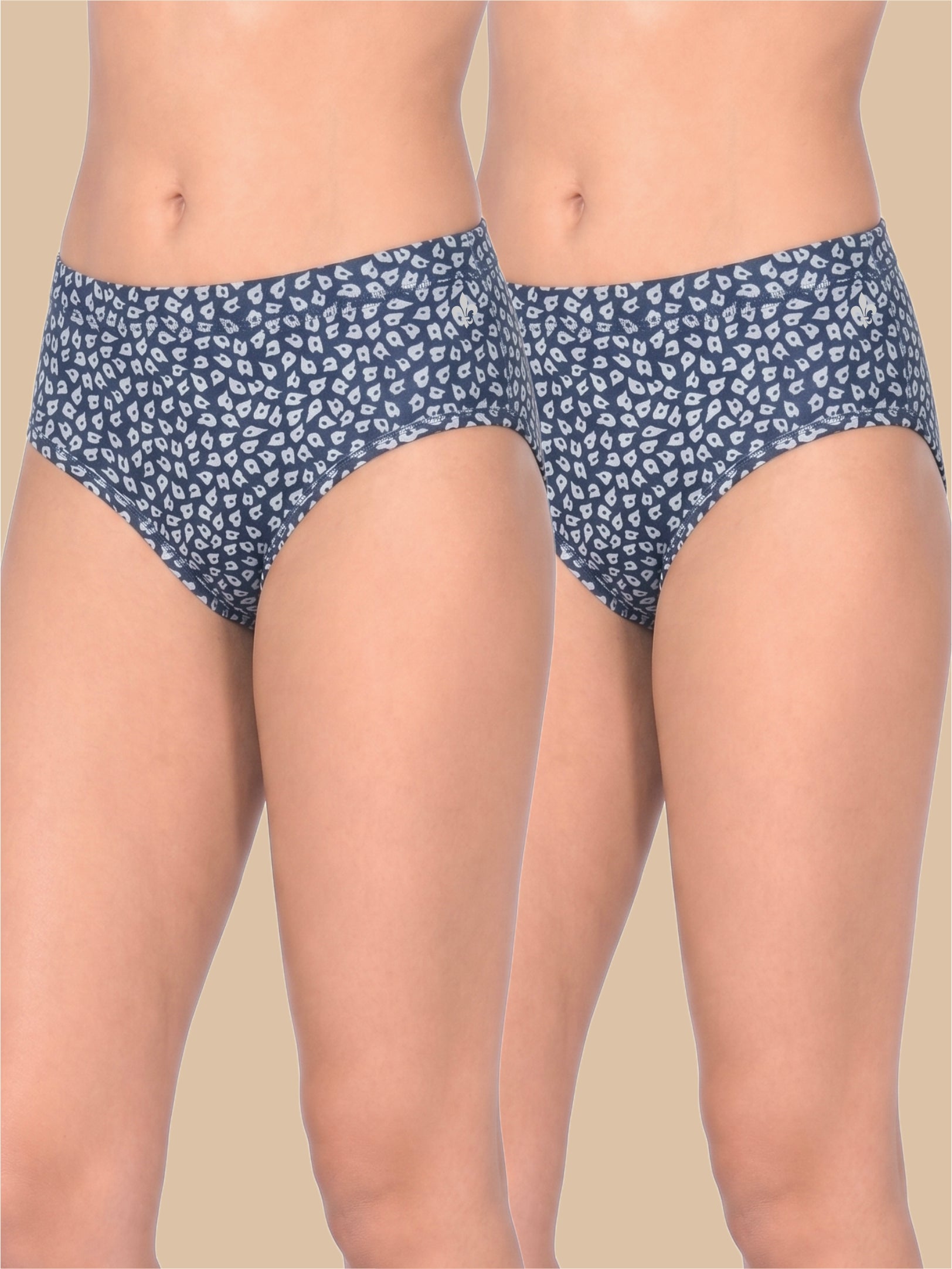 #806 Panties IE High Waist -Royal Blue and Royal Blue Combo - 2 Pcs Pack