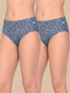 #806 Panties IE High Waist -Royal Blue and Royal Blue Combo - 2 Pcs Pack