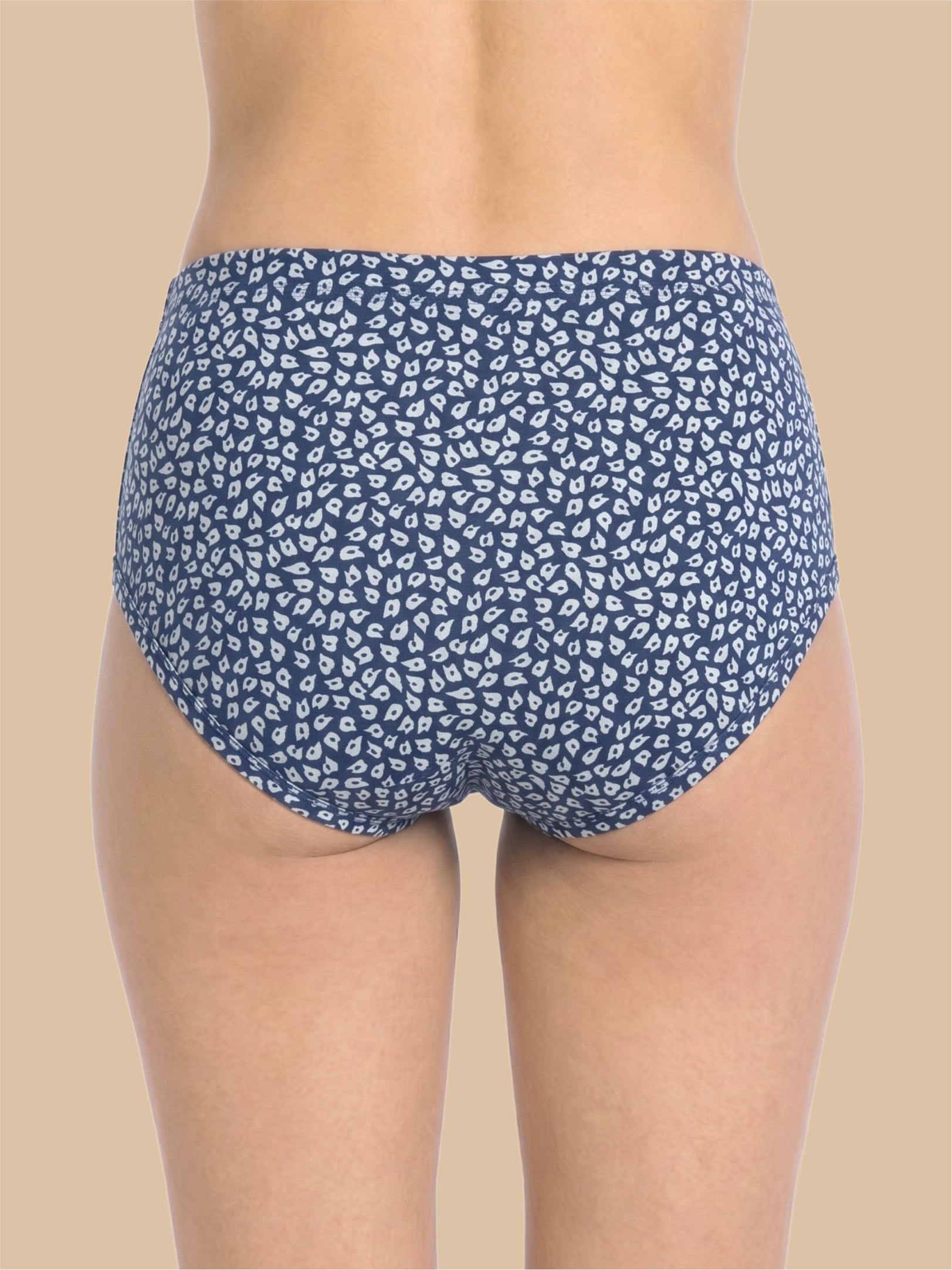 #806 Panties IE High Waist - White and Royal Blue - 2 Pcs Pack