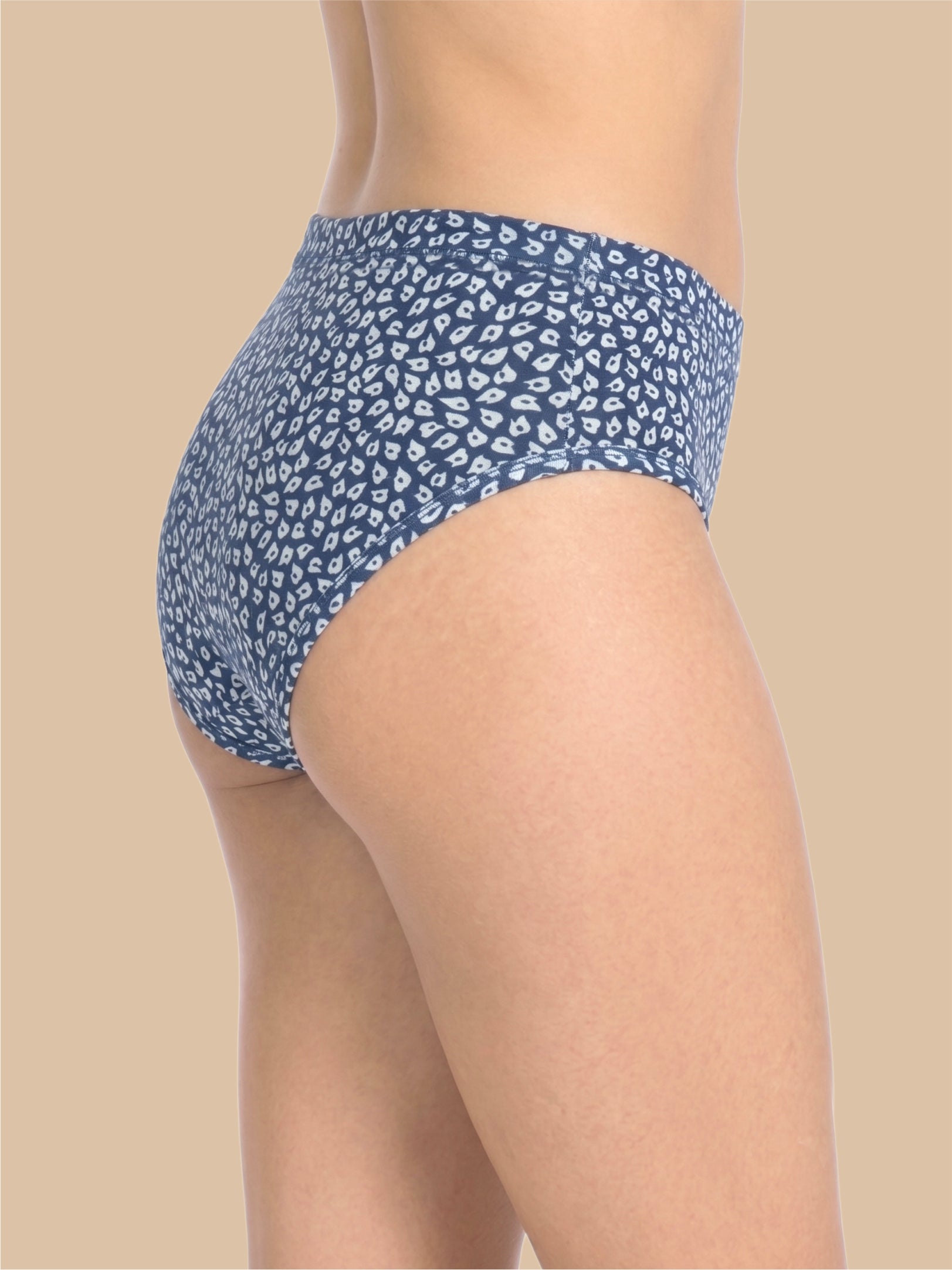 #806 Panties IE High Waist - Royal Blue and Pink - 2 Pcs Pack