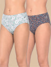 #806 Panties IE High Waist - White and Navy - 2 Pcs Pack