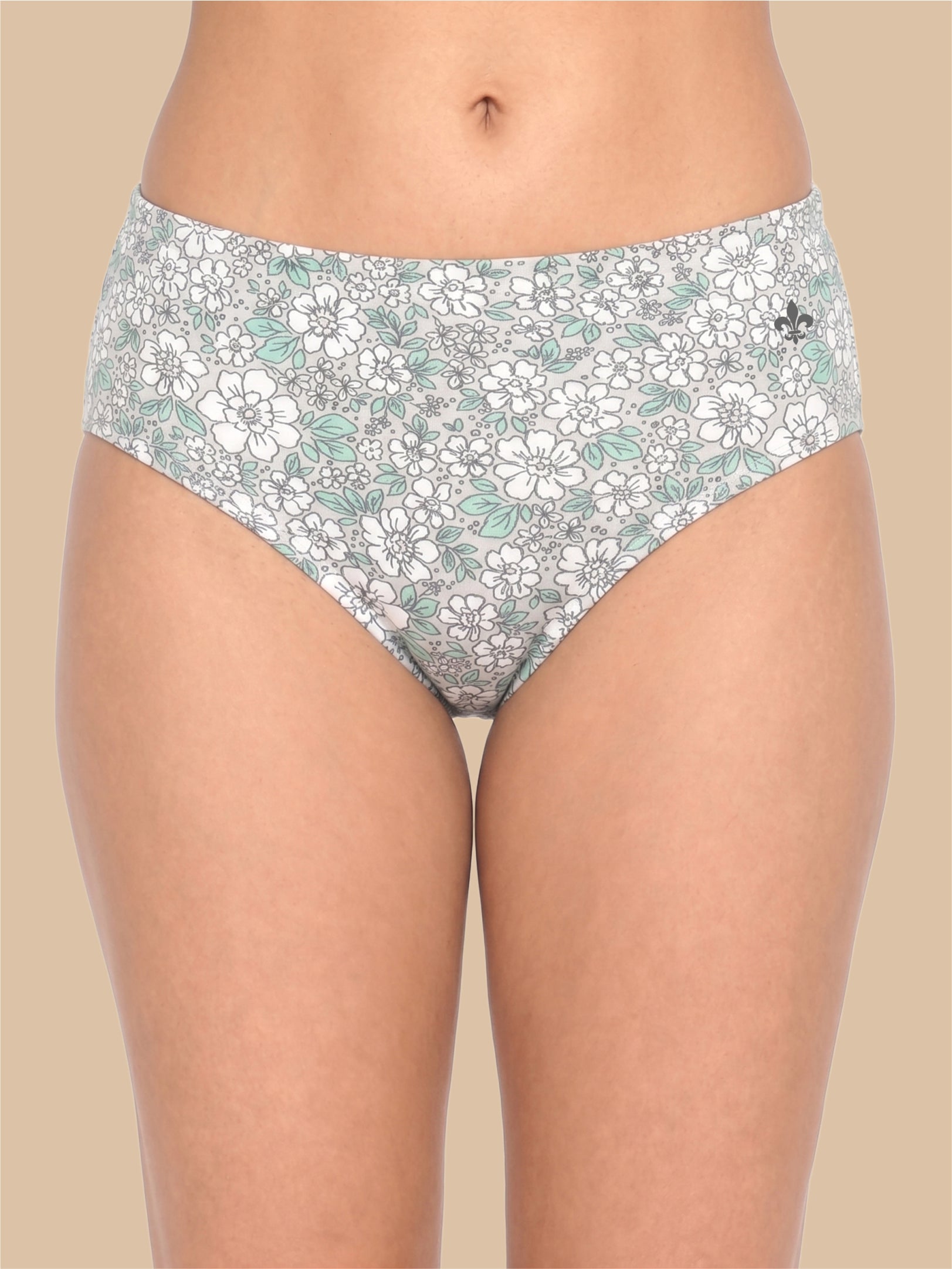 #806 Panties IE High Waist - White and Denim Blue- 2 Pcs Pack