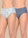 #806 Panties IE High Waist - White and Royal Blue - 2 Pcs Pack