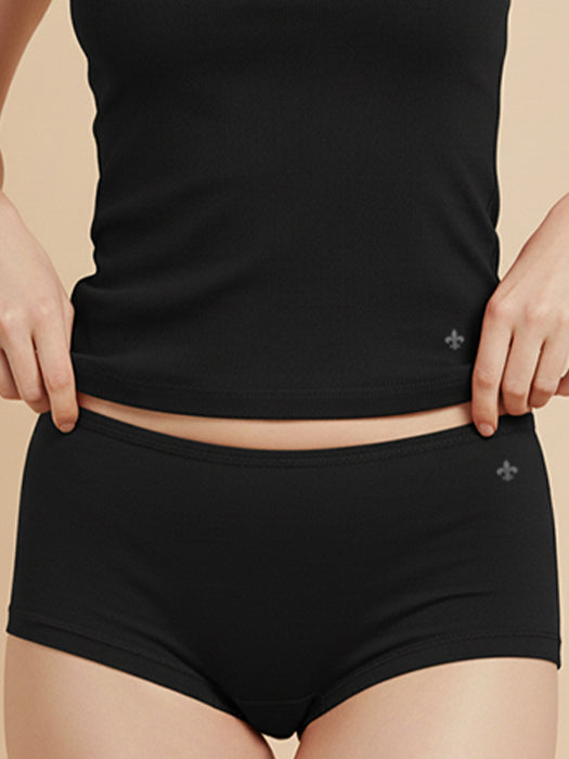 #644 Boyleg - Shorty - Black and Black Combos - 2 Pcs Pack