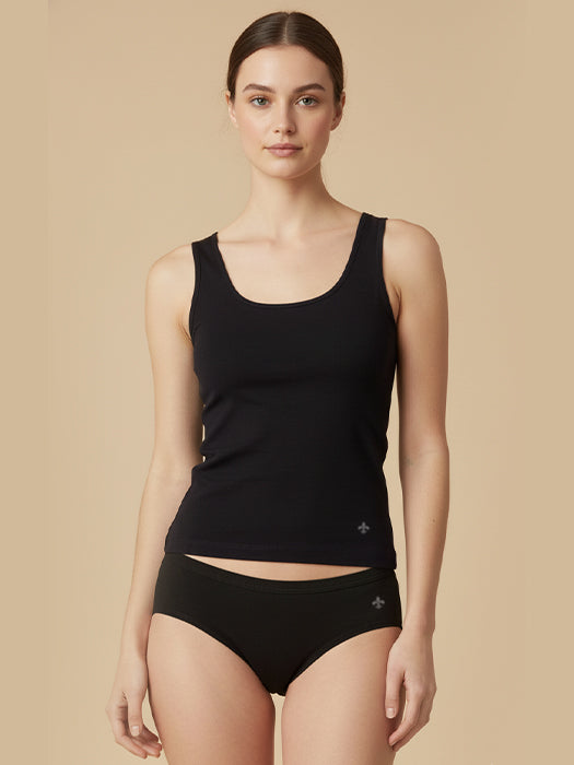 #671 Tank Top - Slip - Black and White Combos - 2 Pcs Pack