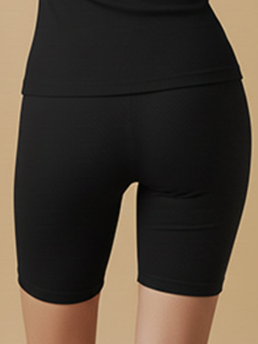 #653 Cycling Shorts - Black and White Combos - 2 Pcs Pack