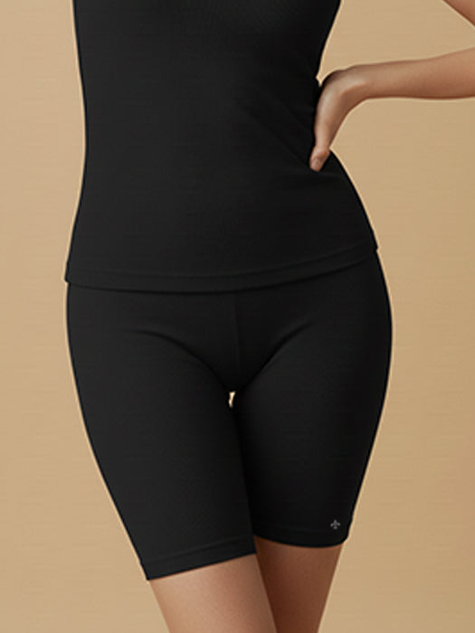 #653 Cycling Shorts - Black and White Combos - 2 Pcs Pack