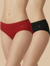 #635 Periods - Panty - Red and Black Combos - 2 Pcs Pack