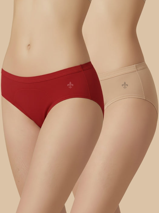 #635 Periods - Panty - Red and Skin Combos - 2 Pcs Pack
