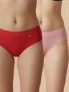 #626 Seamless - Panty - Red and Coral Combos - 2 Pcs Pack
