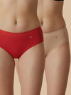 #626 Seamless - Panty - Red and Skin Combos - 2 Pcs Pack